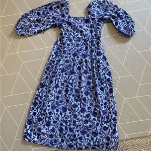 Universal Thread puffed sleeve floral midi dress